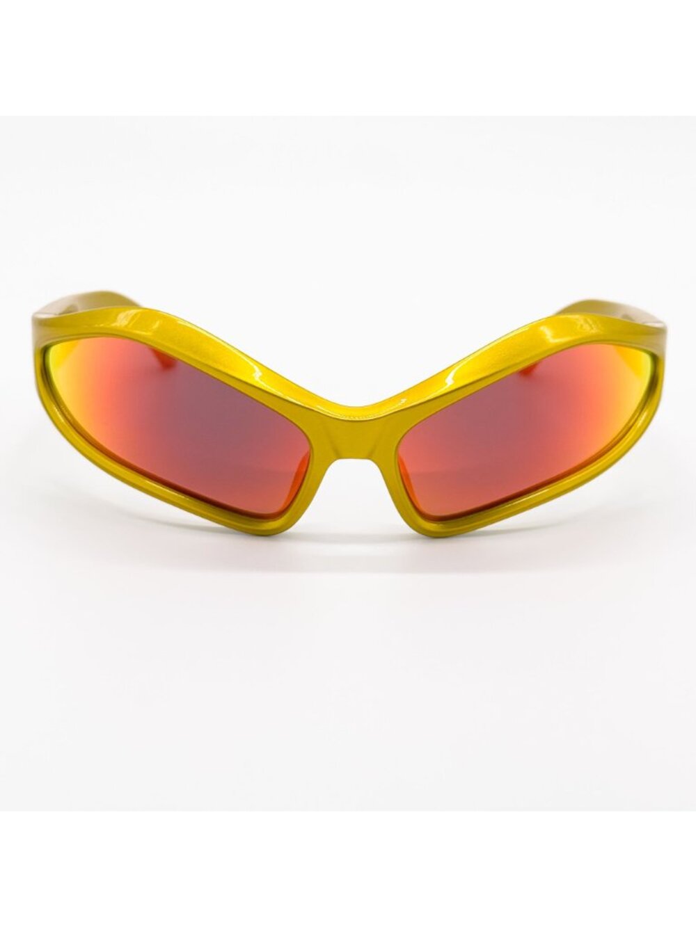 NEW BALENCIAGA BB0314S 004 SUNGLASSES YELLOW GEOMETRIC UNISEX EYEWEAR BALENCIAGA - Picture 5 of 10